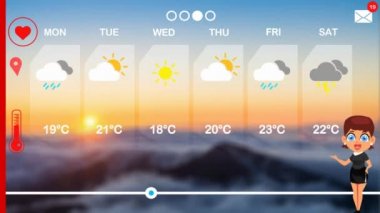 hava tahmini vektör animasyon