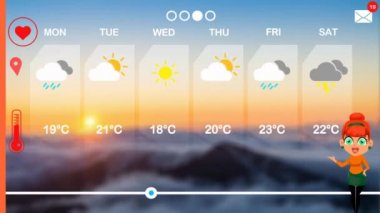 hava tahmini vektör animasyon