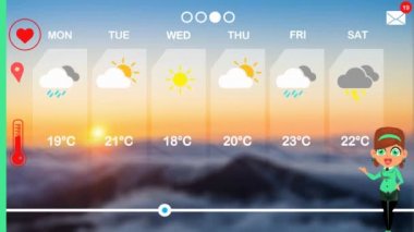 hava tahmini vektör animasyon