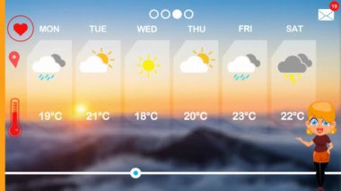 hava tahmini vektör animasyon