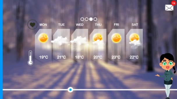 Väderprognos Vector Animation — Stockvideo