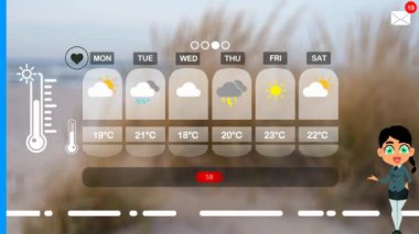 hava tahmini vektör animasyon