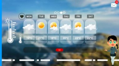 hava tahmini vektör animasyon