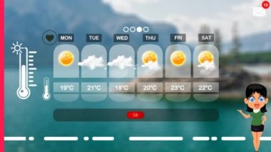 hava tahmini vektör animasyon