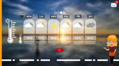 hava tahmini vektör animasyon