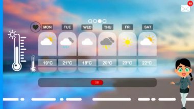 hava tahmini vektör animasyon