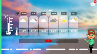 hava tahmini vektör animasyon