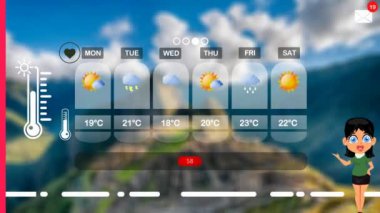 hava tahmini vektör animasyon