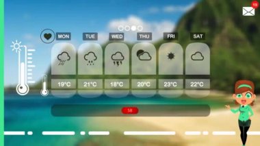 hava tahmini vektör animasyon