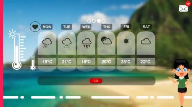 hava tahmini vektör animasyon