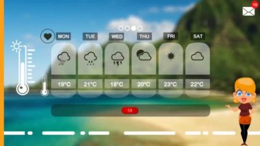 hava tahmini vektör animasyon