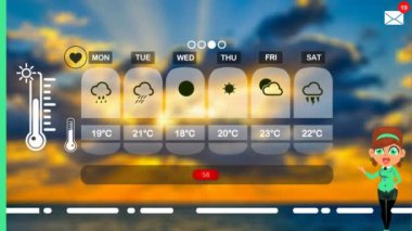 hava tahmini vektör animasyon