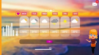 hava tahmini vektör animasyon