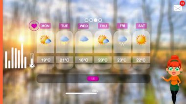 hava tahmini vektör animasyon