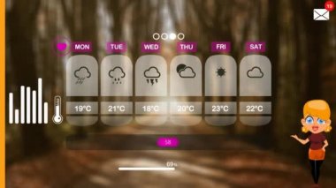 hava tahmini vektör animasyon