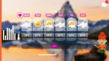 hava tahmini vektör animasyon