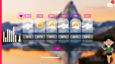 hava tahmini vektör animasyon