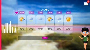 hava tahmini vektör animasyon