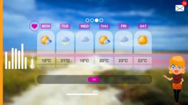 hava tahmini vektör animasyon