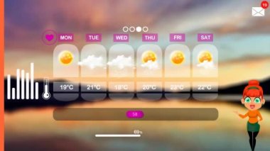 hava tahmini vektör animasyon