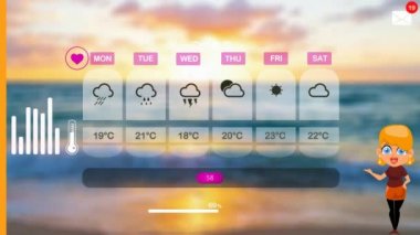 hava tahmini vektör animasyon