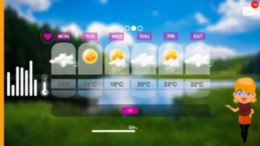 hava tahmini vektör animasyon