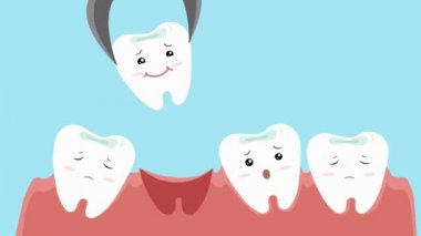 Diş Bakımı - vektör animasyon