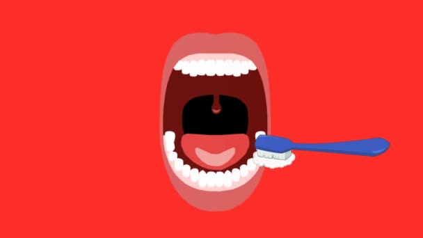 Cuidados Dentários Animação Vetorial — Vídeo de Stock