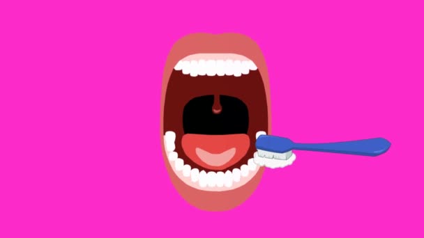 牙科护理 矢量动画 — 图库视频影像