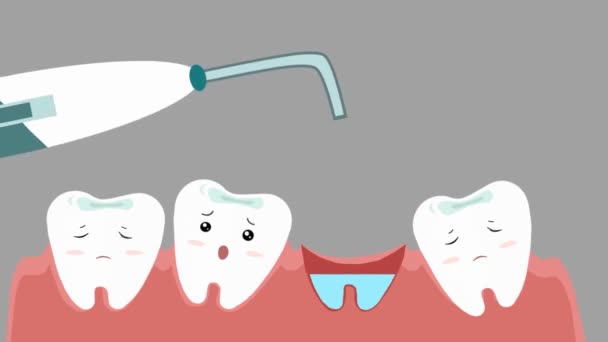 Cuidado Dental Animación Vectorial — Vídeo de stock