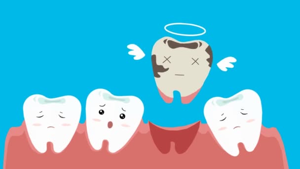 Cuidados Dentários Animação Vetorial — Vídeo de Stock