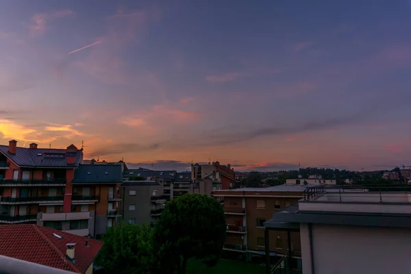 Urban Sunset on Turin in summer