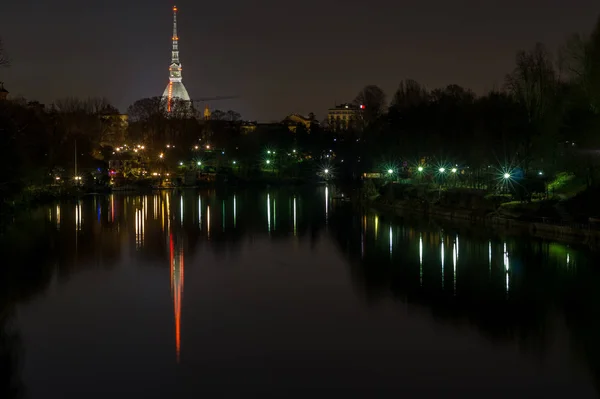 Topo Antonelliana Turín Por Noche — Foto de Stock