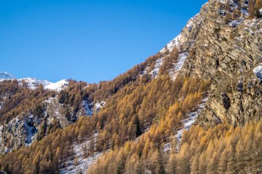 Karda dağ manzarası