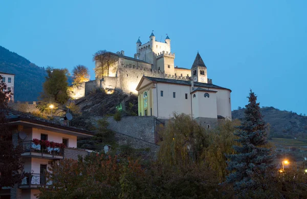 Savoy Hrad Starý Hrad Údolí Aosta Itálie — Stock fotografie
