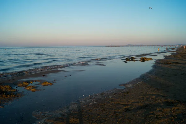海滩上的落日 — 图库照片