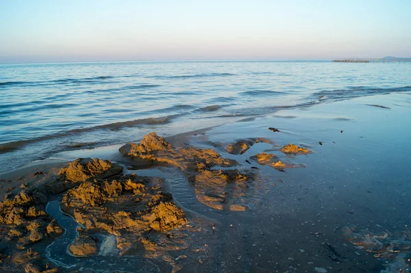 Zonsondergang Het Strand — Stockfoto