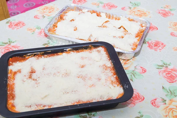 Handgemachte Italienische Lasagne Lasagne Alla Bolognese — Stockfoto
