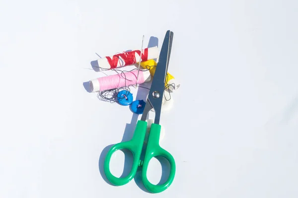 Needle Thread Sewing Accessories — Stock Photo, Image