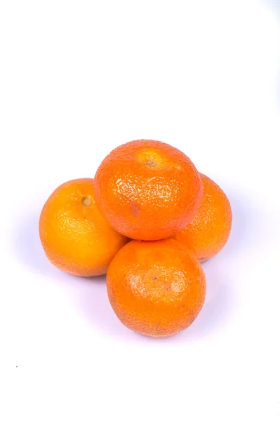 Oranges Sur Fond Blanc — Photo