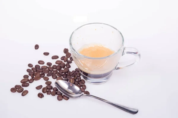 Cup Coffee White Background — Stock Photo, Image
