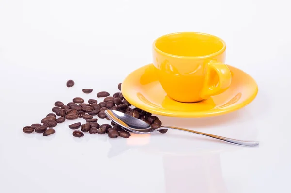 Чашка Кофе Белом Фоне — стоковое фото
