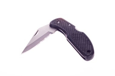 beyaz bir arka plan üzerinde izole askeri çakı;