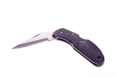 beyaz bir arka plan üzerinde izole askeri çakı;