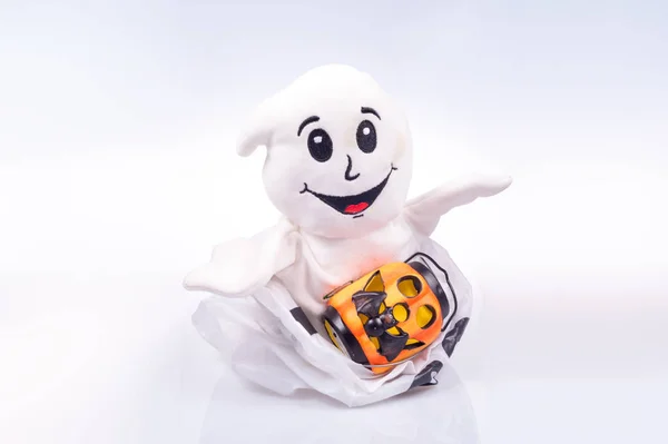 Halloween Ghost White Background — Stock Photo, Image
