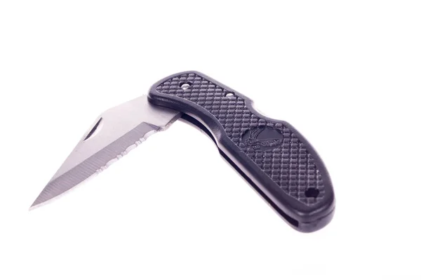 Military Pocket Knife Isolated White Background — Stock Photo, Image