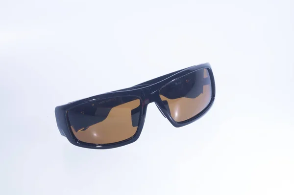 Black Sunglasses Gray Background — Stock Photo, Image