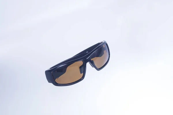 Óculos Sol Pretos Fundo Cinza — Fotografia de Stock