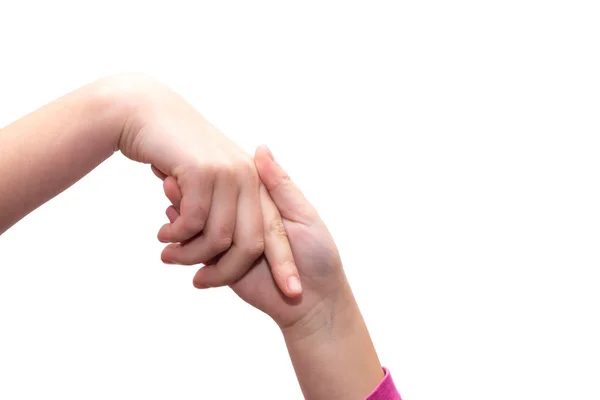 Hands Touch Each Other Sign Friendship — Stock Photo, Image