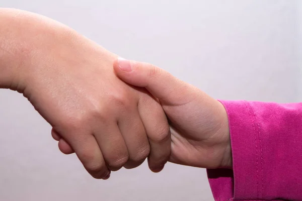Hands Touch Each Other Sign Friendship — Stock Photo, Image